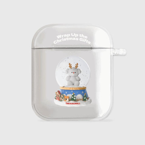 [THENINEMALL] Ppokku Snowball AirPods Clear Case