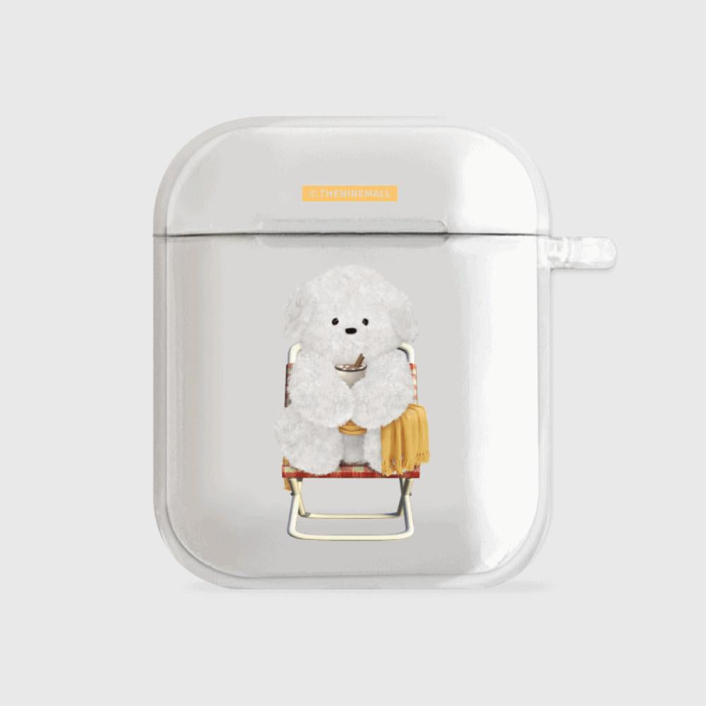 [THENINEMALL] Yellow Camping Ppokku AirPods Clear Case