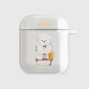 [THENINEMALL] Yellow Camping Ppokku AirPods Clear Case