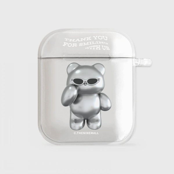 [THENINEMALL] 실버 구미 AirPods Clear Case