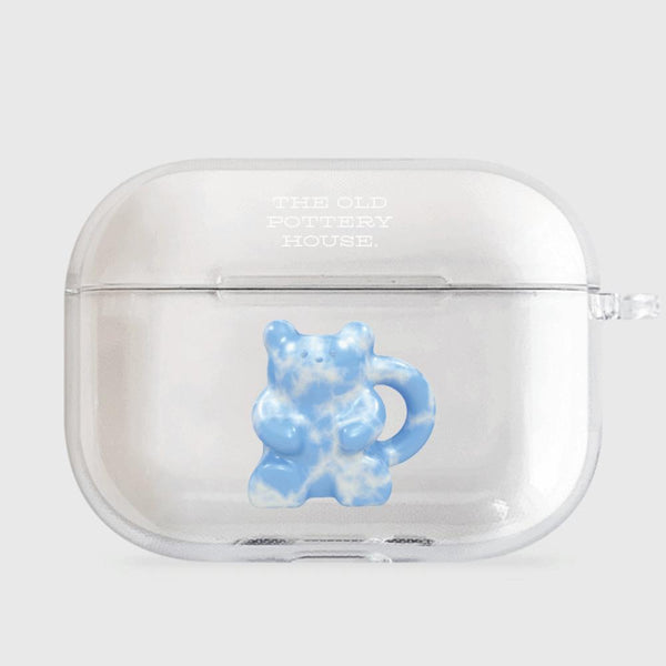 [THENINEMALL] 블루 포터리 AirPods Clear Case