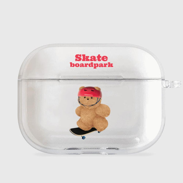 [THENINEMALL] Small Gummy Skateboarder AirPods Clear Case