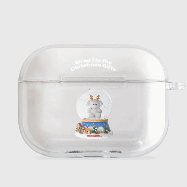 [THENINEMALL] Ppokku Snowball AirPods Clear Case