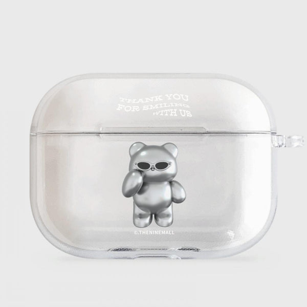 [THENINEMALL] 실버 구미 AirPods Clear Case