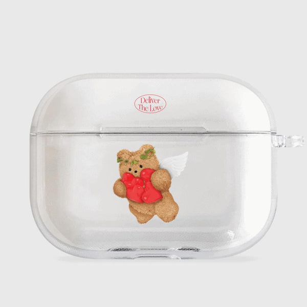 [THENINEMALL] 큐피드 테디 AirPods Clear Case