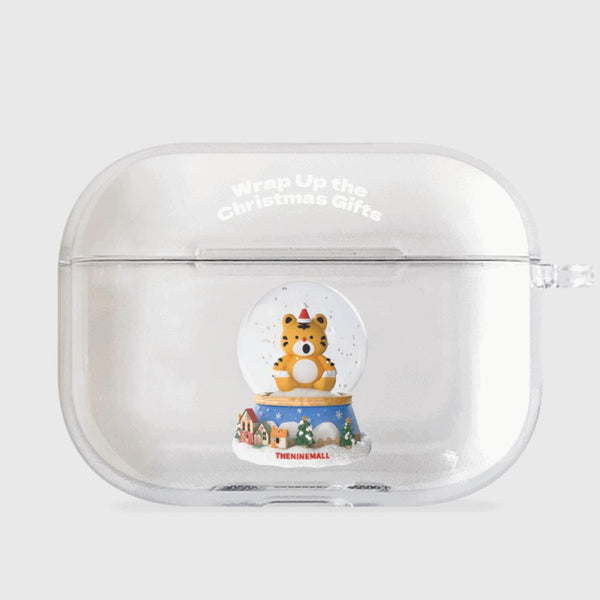 [THENINEMALL] Hey Tiger Snowball AirPods Clear Case