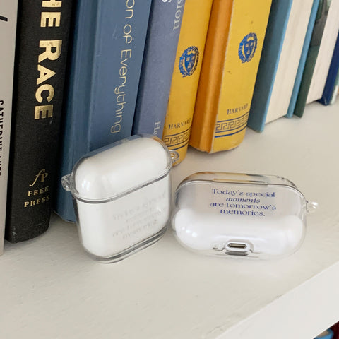 [Mademoment] 스페셜모먼트 레터링 디자인 Clear AirPods Case