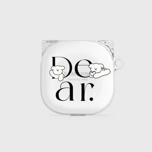 [Mademoment] Dear Molly Lettering Design Buds Live Clear Case