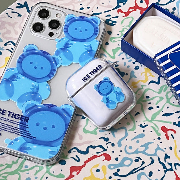 [THENINEMALL] 젤리 타이거 AirPods Clear Case