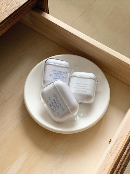 [Mademoment] 스페셜모먼트 레터링 디자인 Clear AirPods Case