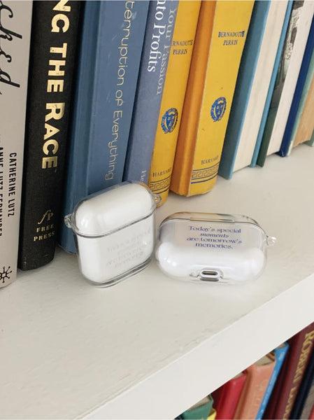 [Mademoment] 스페셜모먼트 레터링 디자인 Clear AirPods Case