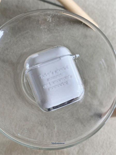 [Mademoment] 스페셜모먼트 레터링 디자인 Clear AirPods Case