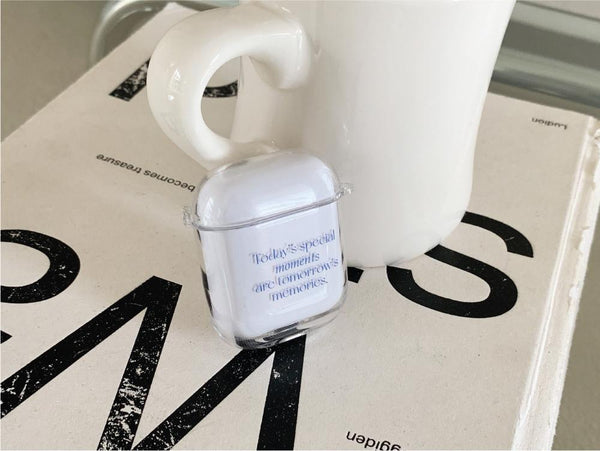 [Mademoment] 스페셜모먼트 레터링 디자인 Clear AirPods Case