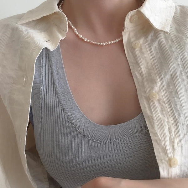 [moat] Coco Pearl Necklace (silver925)