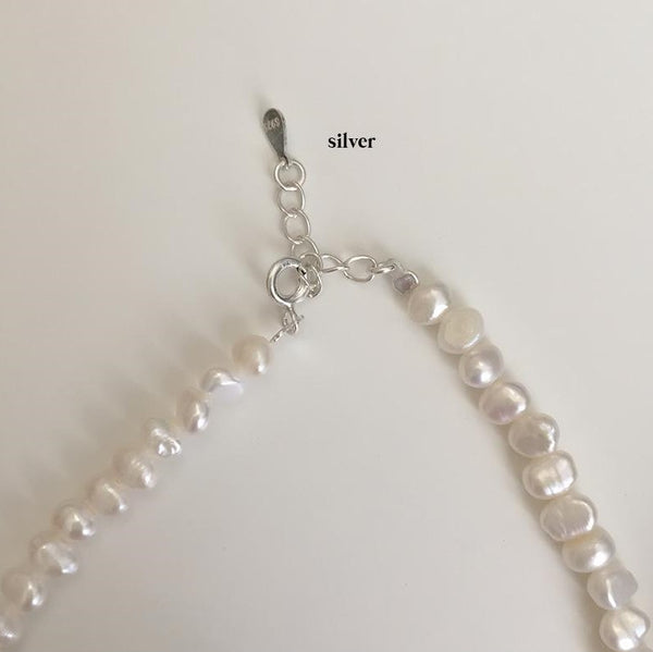 [moat] Coco Pearl Necklace (silver925)