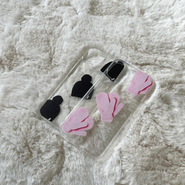 [Mademoment] Cozy Winter Design Clear Phone Case (4 Types)