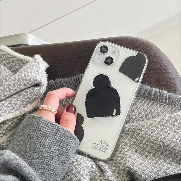 [Mademoment] Cozy Winter Design Clear Phone Case (4 Types)