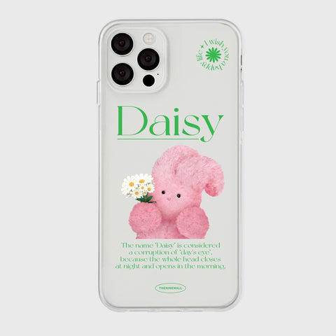 [THENINEMALL] Daisy Windy Clear Phone Case (3 types)