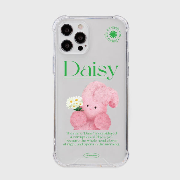 [THENINEMALL] Daisy Windy Clear Phone Case (3 types)