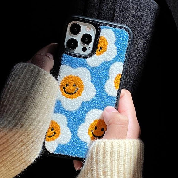 [MOMO CASE] 블루스마일 Embroidery Phone Case