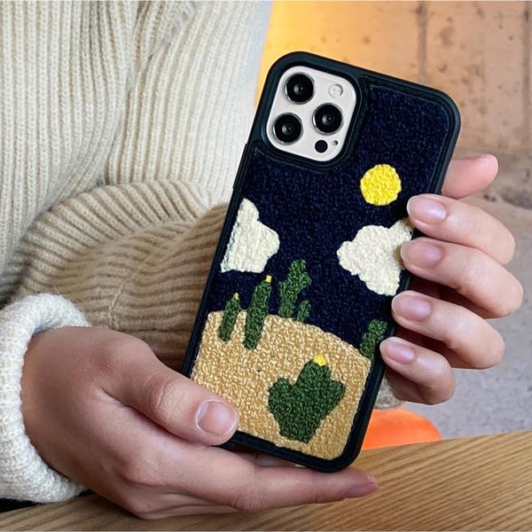 [MOMO CASE] 나이트타임 Embroidery Phone Case