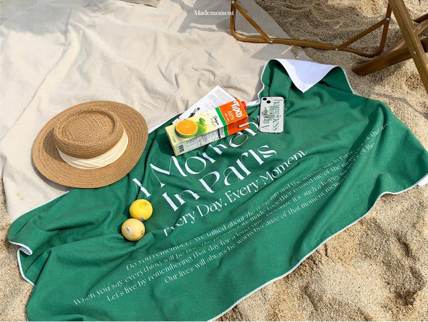 [Mademoment] Paris in Moment Beach Towel (Green)