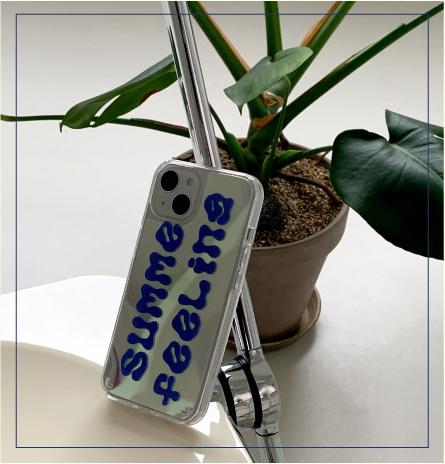 [Mademoment] Summer Feeling Lettering Design Glossy Mirror Phone Case