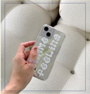 [Mademoment] Summer Feeling Lettering Design Glossy Mirror Phone Case