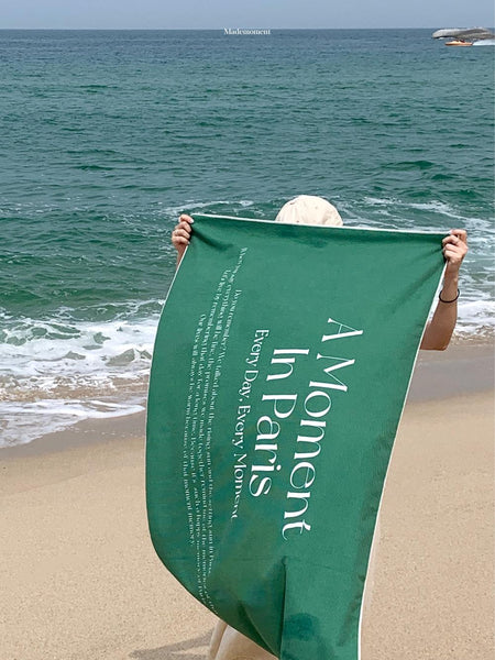 [Mademoment] Paris in Moment Beach Towel (Green)