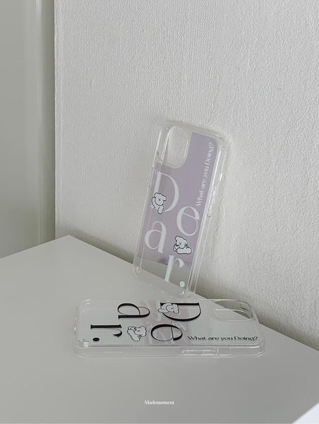 [Mademoment] Dear Molly Lettering Design Glossy Mirror Phone Case