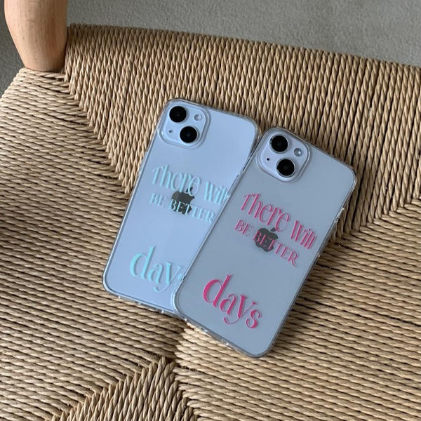 [Mademoment] Day's Color Lettering Design Clear Phone Case (4 Types)