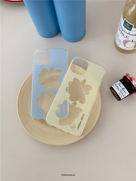 [Mademoment] 퓨어플라워 프레임 디자인 Clear Phone Case (2 Types)