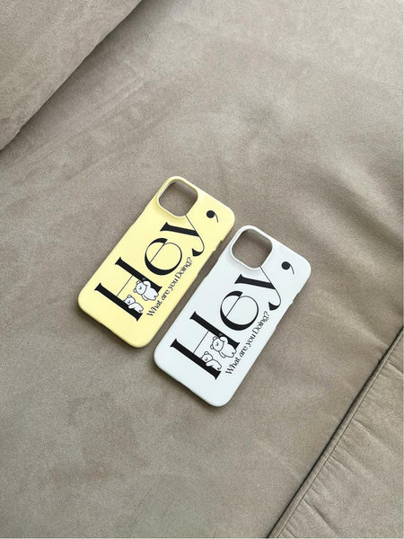 [Mademoment] Hey Momo Lettering Design Phone Case