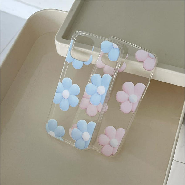 [Mademoment] 벌룬플라워 패턴 디자인 Clear Phone Case (2 Types)