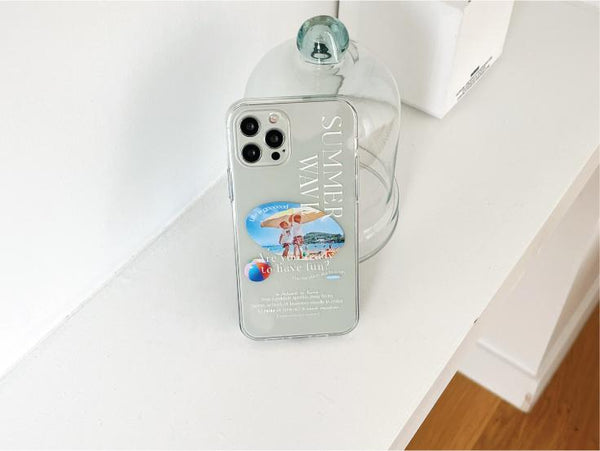 [Mademoment] 썸머웨이브 디자인 Clear Phone Case (3 Types)