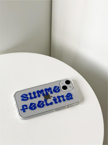 [Mademoment] Summer Feeling Lettering Design Clear Phone Case (4 Types)