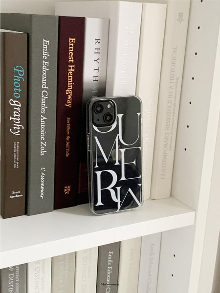 [Mademoment] Summer Mood Lettering Design Clear Phone Case (3 Types)