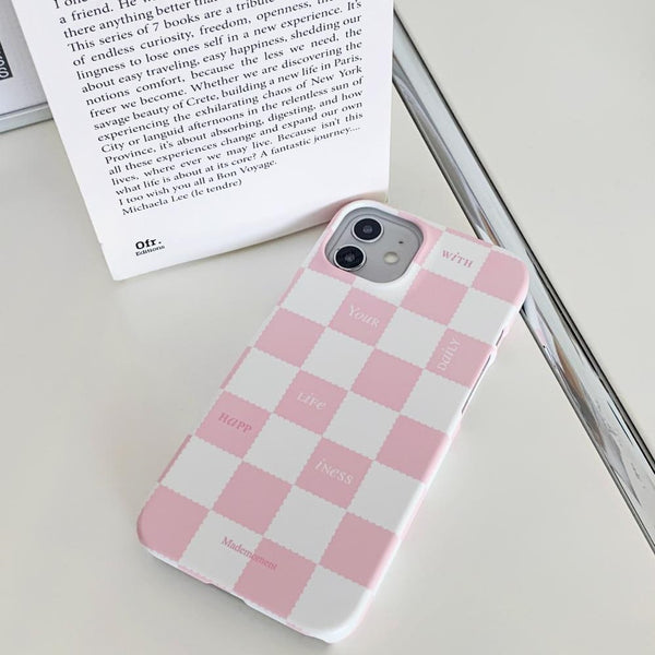 [Mademoment] Happy Life Pattern Design Phone Case