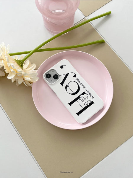 [Mademoment] Hey Momo Lettering Design Phone Case