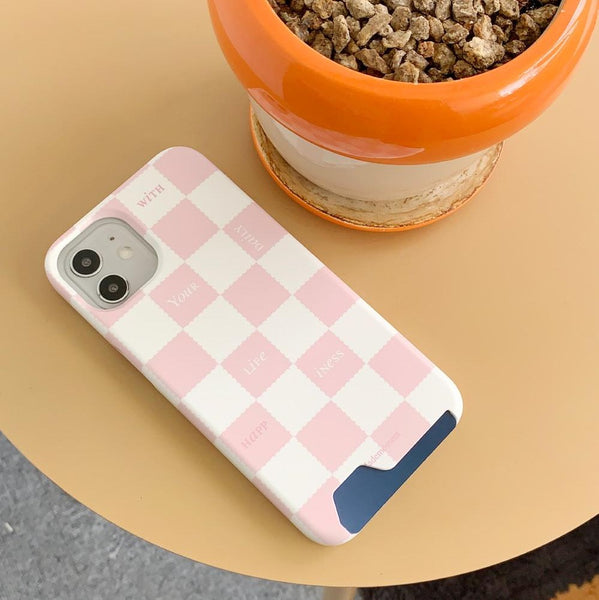 [Mademoment] Happy Life Pattern Design Phone Case