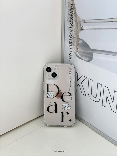 [Mademoment] Dear Molly Lettering Design Clear Phone Case (4 Types)