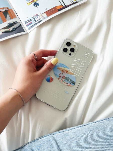 [Mademoment] 썸머웨이브 디자인 Clear Phone Case (3 Types)