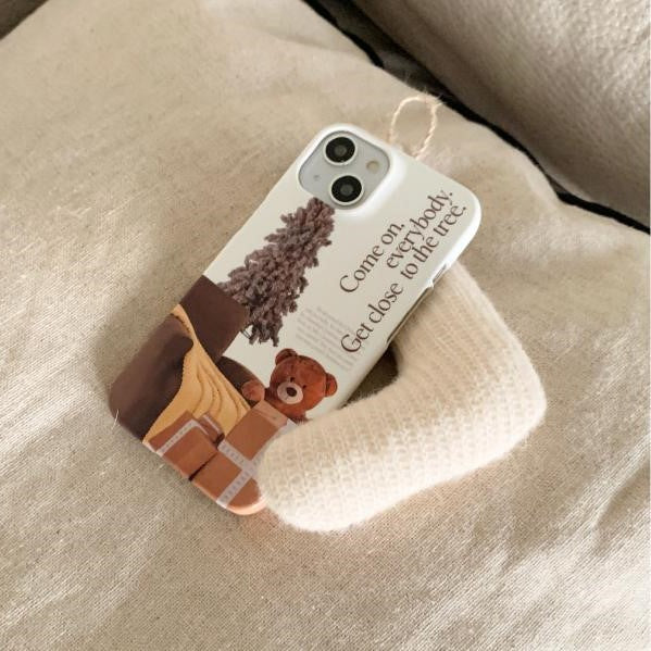 [Mademoment] Tree Bear Lettering Design Phone Case