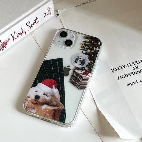 [Mademoment] Sleepy Puppy Design Clear Phone Case (4 Types)