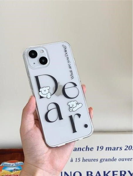 [Mademoment] Dear Molly Lettering Design Clear Phone Case (4 Types)