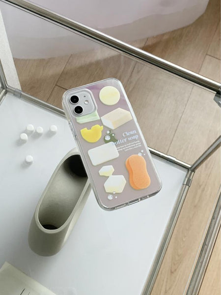 [Mademoment] 클린버터 디자인 Glossy Mirror Phone Case