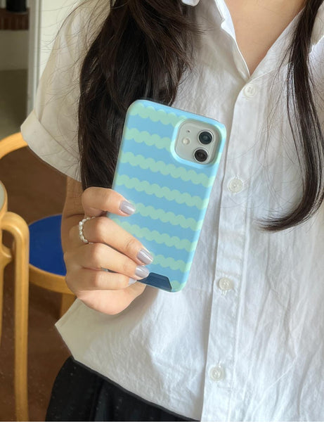 [Mademoment] Candy Wave Pattern Design Phone Case