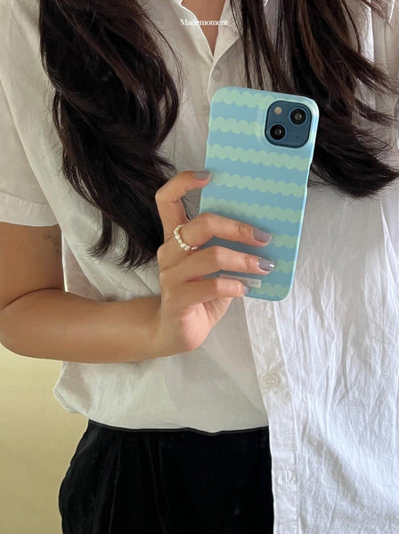 [Mademoment] Candy Wave Pattern Design Phone Case