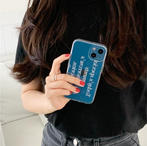 [Mademoment] 스페셜모먼트 레터링 디자인 Clear Phone Case (4 Types)