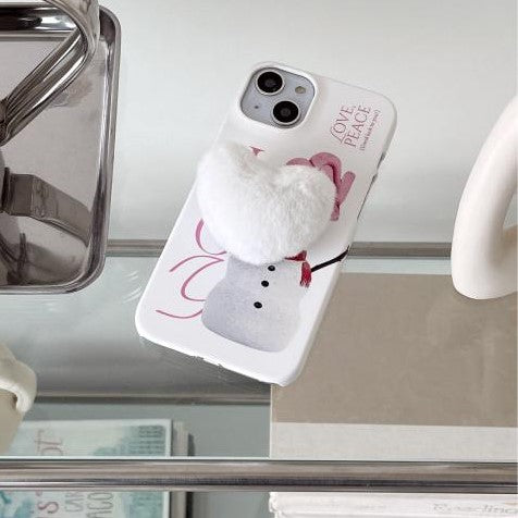 [Mademoment] Love and Joy Snowman Design Phone Case